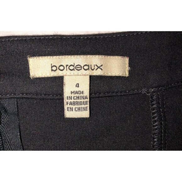 Bordeaux Skirt Size 4 Asymmetrical Gray Ruffle Stretch Raw Edges Back Zip Artsy - Picture 2 of 6